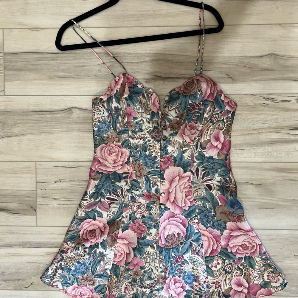 Victoria's Secret Floral Chemise - Pink and Blue